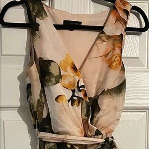 Signature by Sangria Floral High Low Belted Dress Size 4